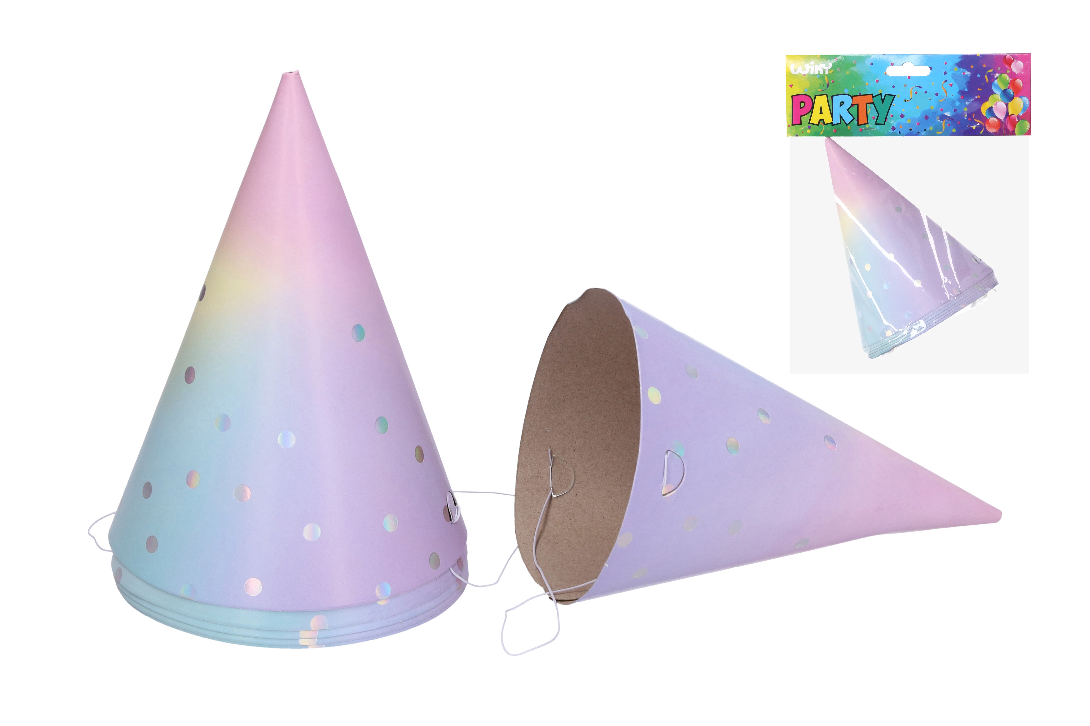Gorros De Fiesta Pastel 15 Cm 6 Pzs.