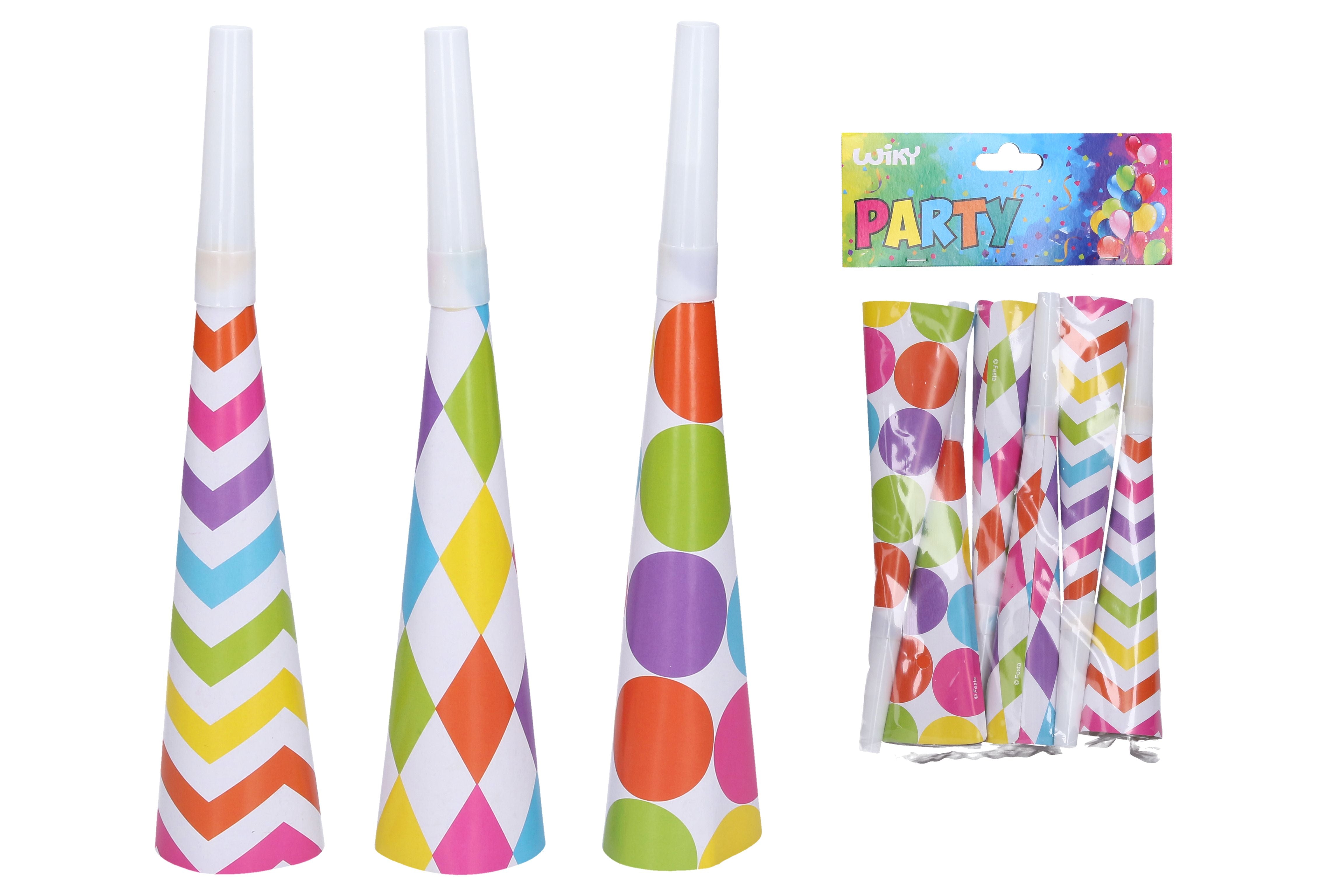 Feesttrompetten Mix 20 Cm 6 St