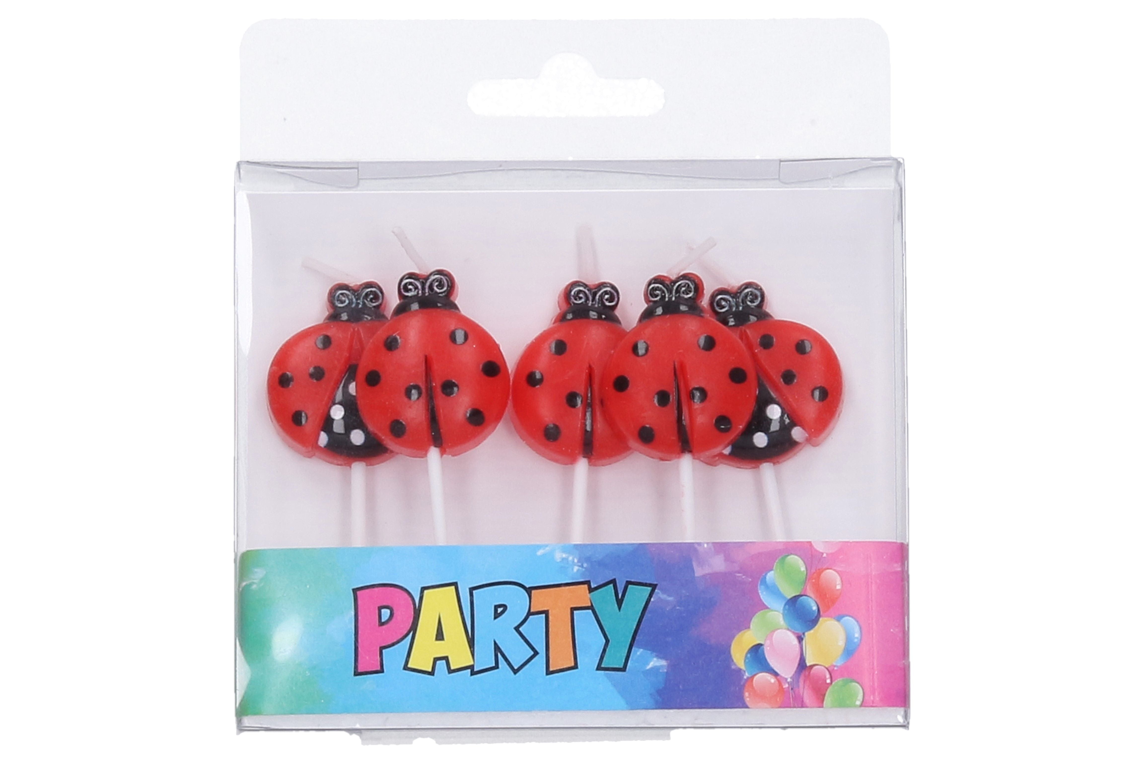 Party Candle Ladybug 5 Pcs