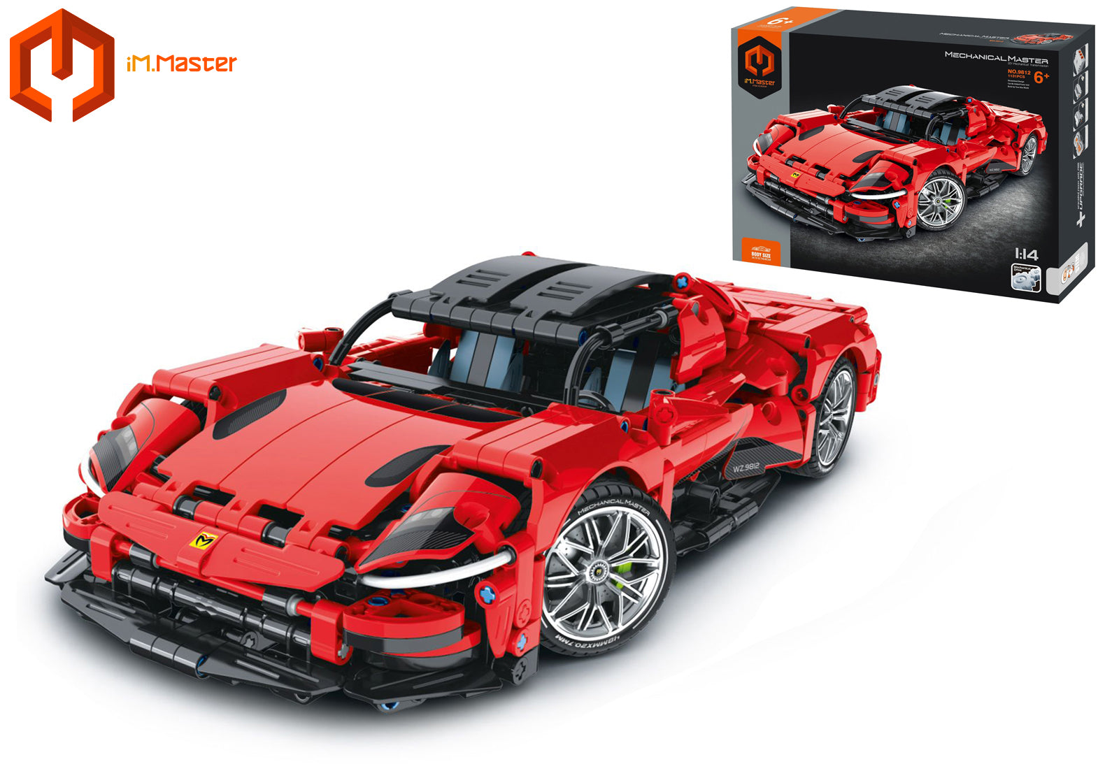 Im.master Sports Car Construction Kit Red 34.7x16.7x8.4 Cm