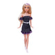 Puppe im schwarzen Kleid 30 cm