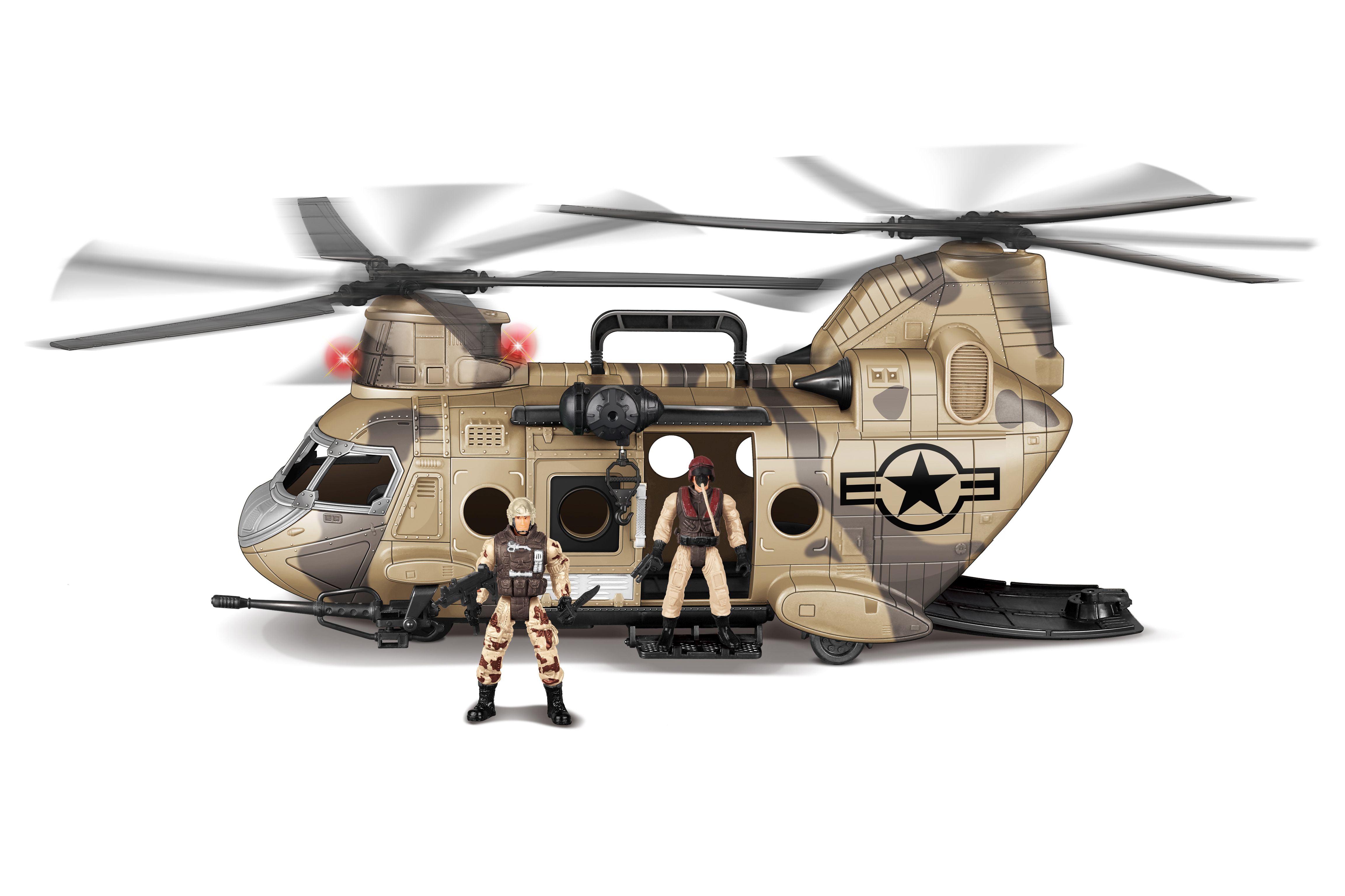 Hélicoptère avec figurines et effets 50 cm