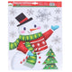 Decoração de janela 41x29 cm boneco de neve natal