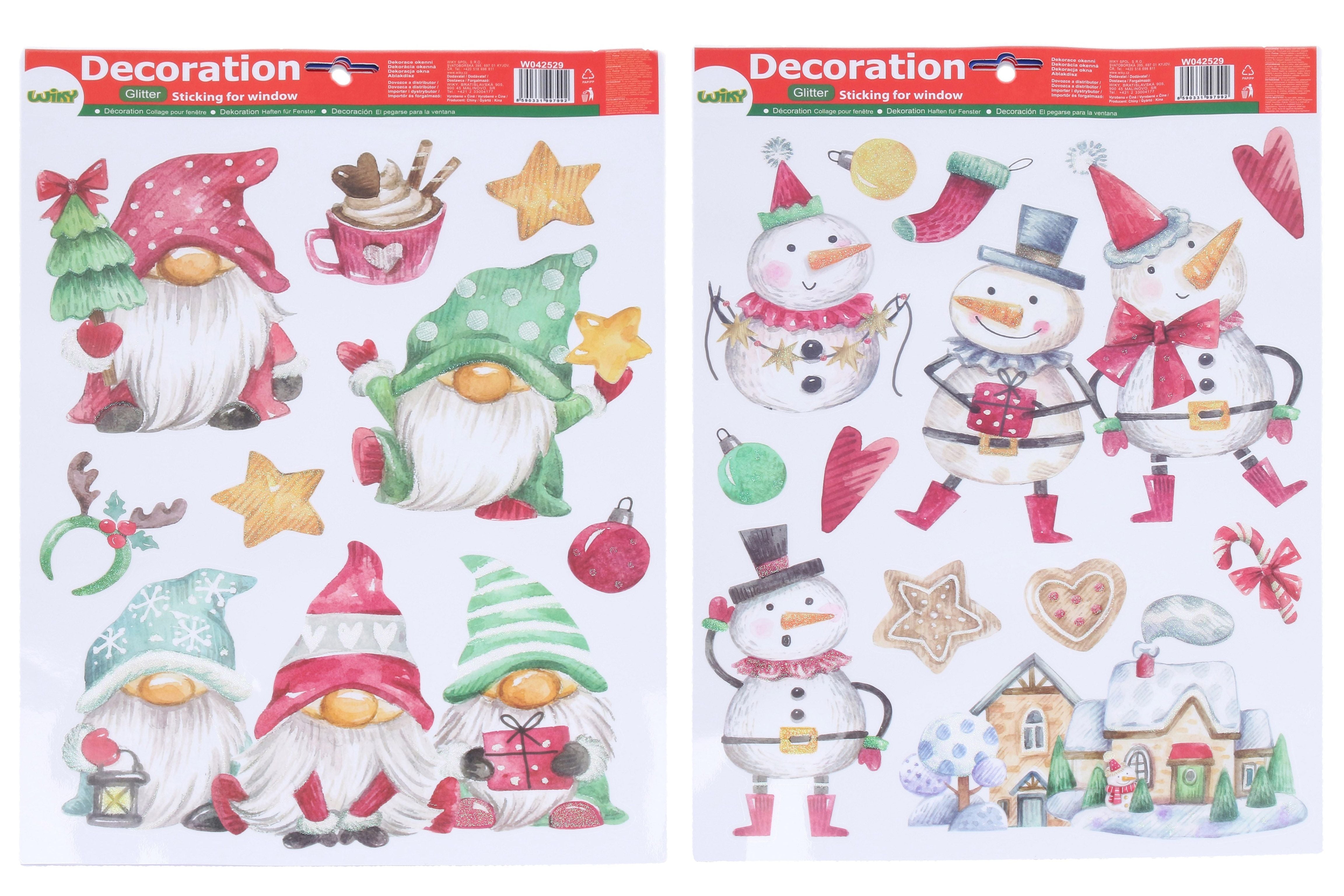 Decorazione Finestra 41x29 Cm Mix Natale