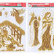 Decoración De Ventana 41x29 Cm Belén Navidad