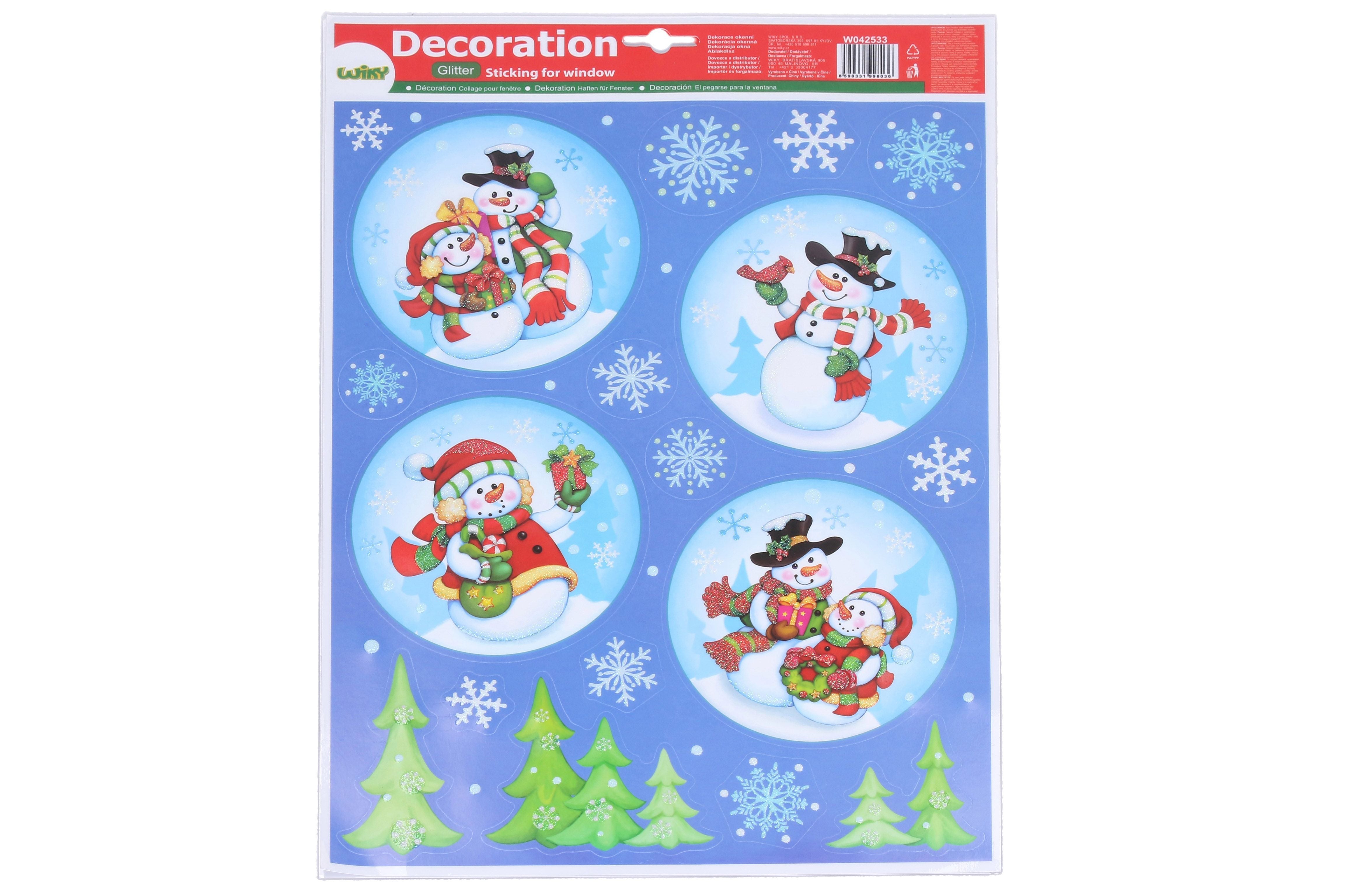Fensterdekoration 41x29 cm Fläschchen Weihnachten