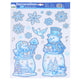 Decoração de janela 41x29 cm bonecos de neve natal