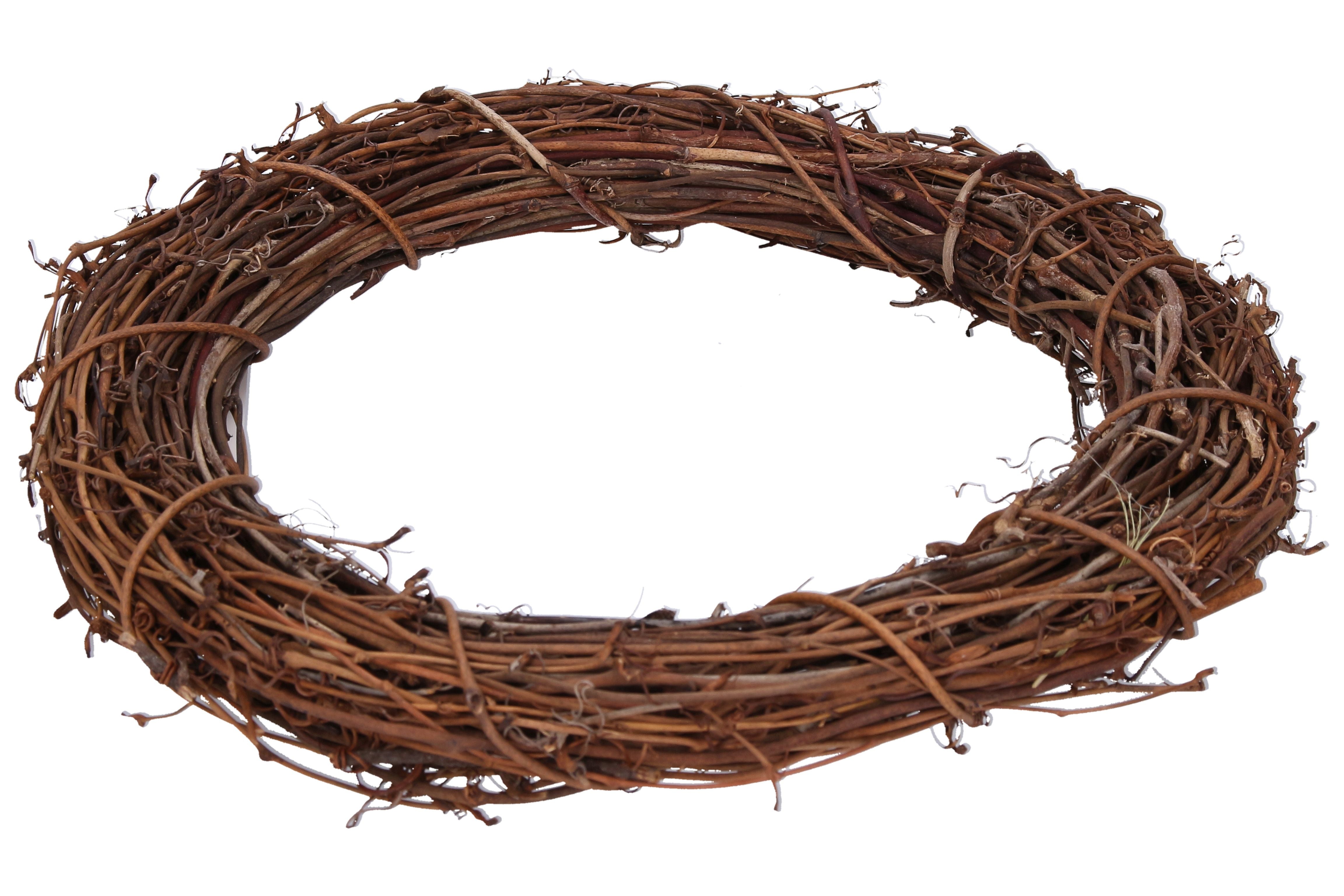 Decorative Rattan Wreath Diameter 25 Cm