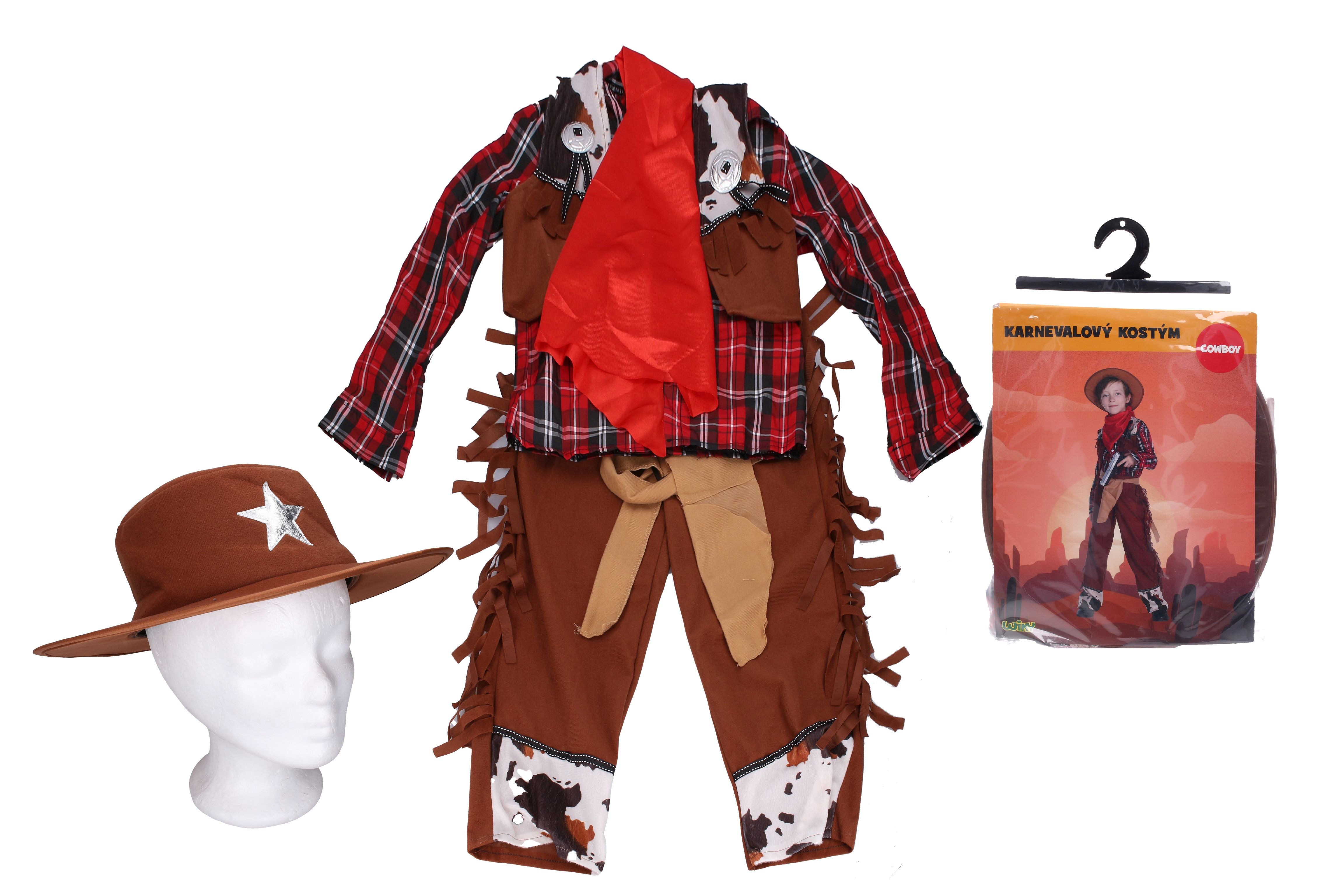 Karnevalový set - Cowboy M 110-120 cm