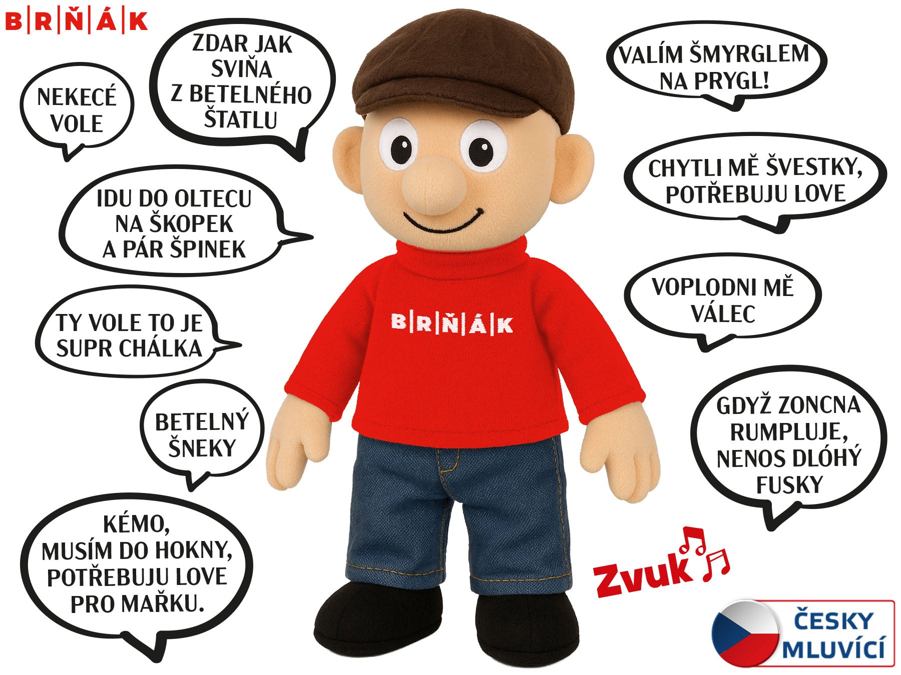 Figurka mluvícího Brňáka 32cm