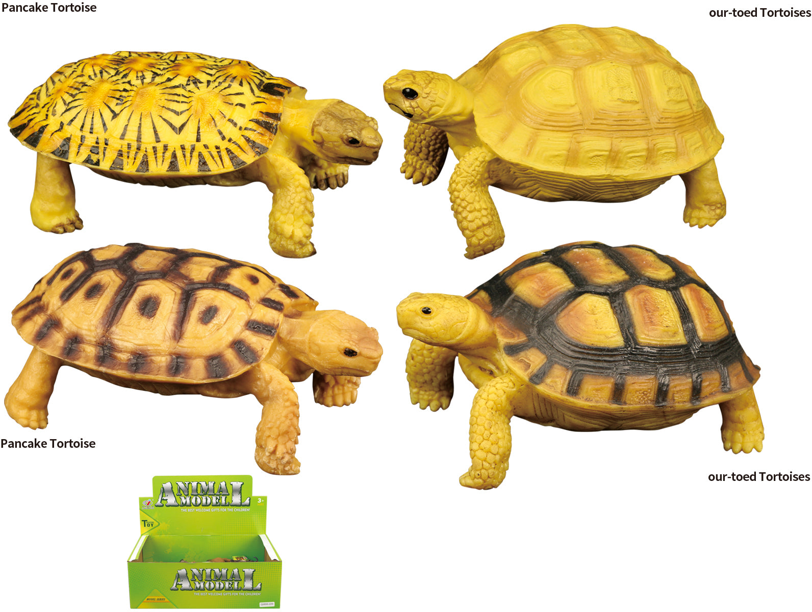 Turtle Figurine 4 Species 9 Cm