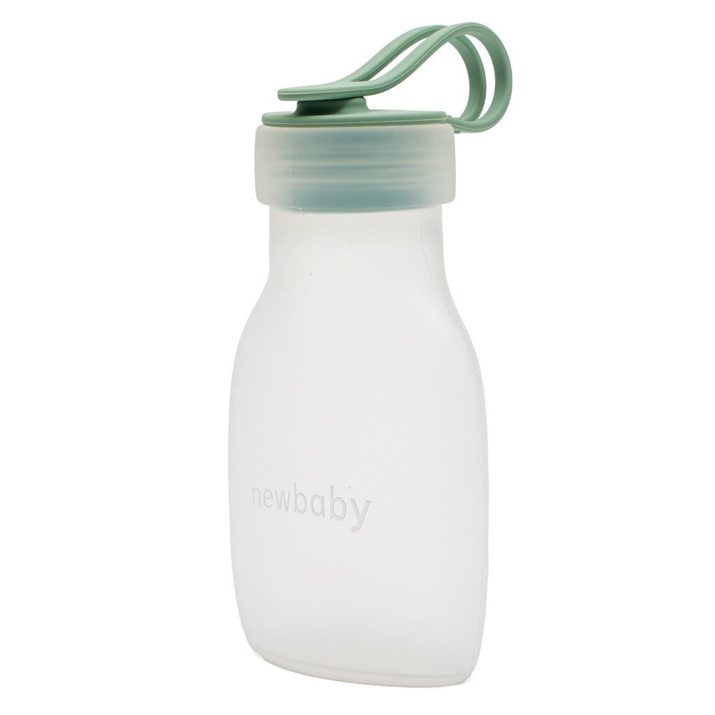 Mamadeira de Leite Silicone New Baby Verde 15cm
