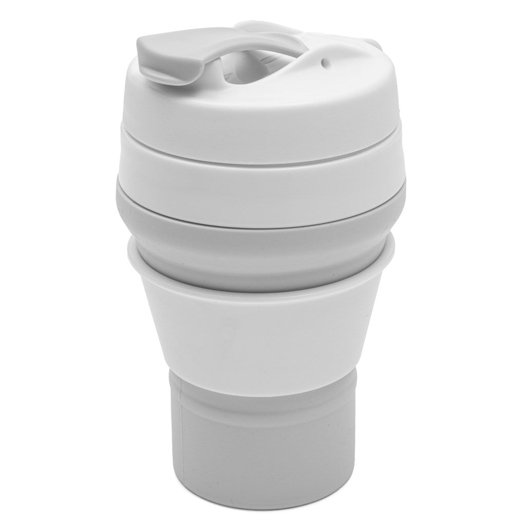 Vikbar silikonmugg 350 Ml 2in1 New Baby Grey