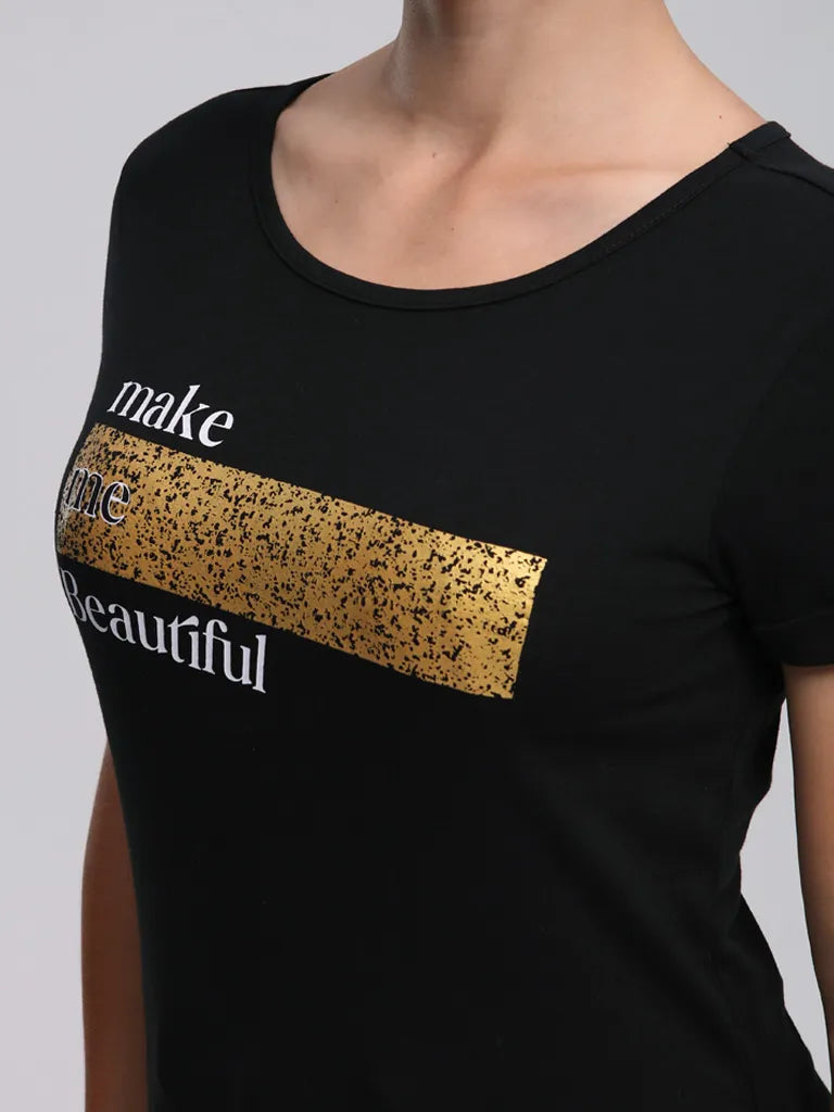 Women's T-shirt Loap Abilla Black
