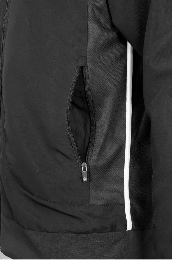 Heren reece varsityjack zwart-wit zwart l