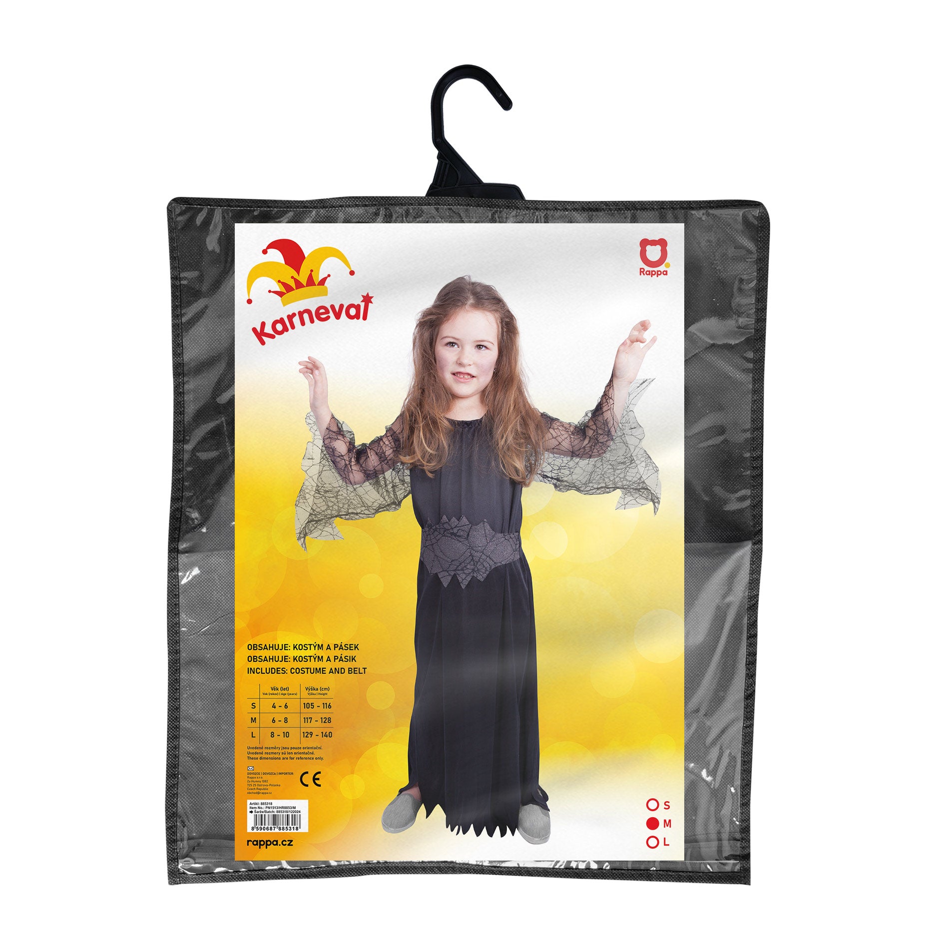 Detský kostým – Čierna čarodejnica (m)