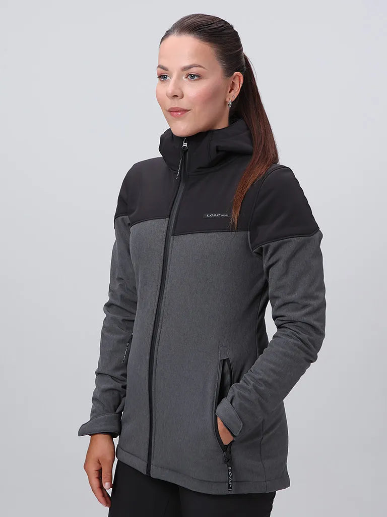 Damen Softshelljacke Loap Ludysa Dunkelgrau