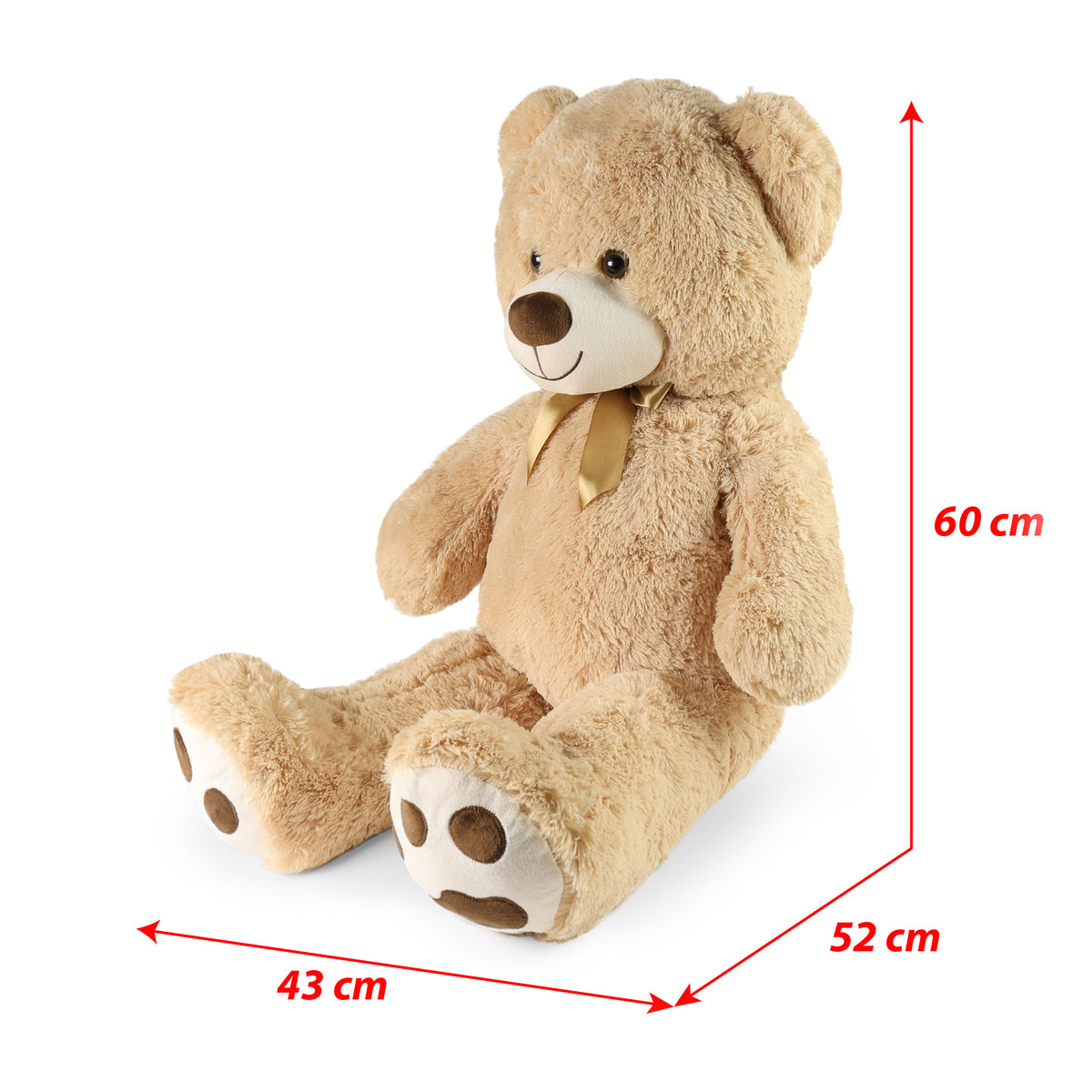 Urso de pelúcia grande Fido com etiqueta 100 cm