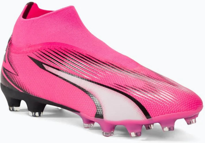 Męskie buty piłkarskie Puma Ultra Match+ Ll Fg-ag Różowo-biało-czarne Różowe