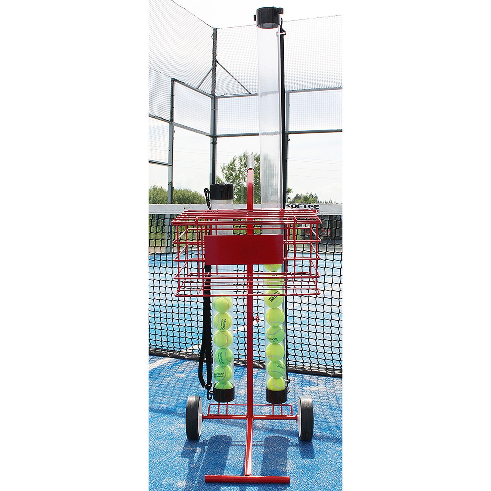 Carrinho de Transporte Tenis/padel 80 Bolas Softee Rojo
