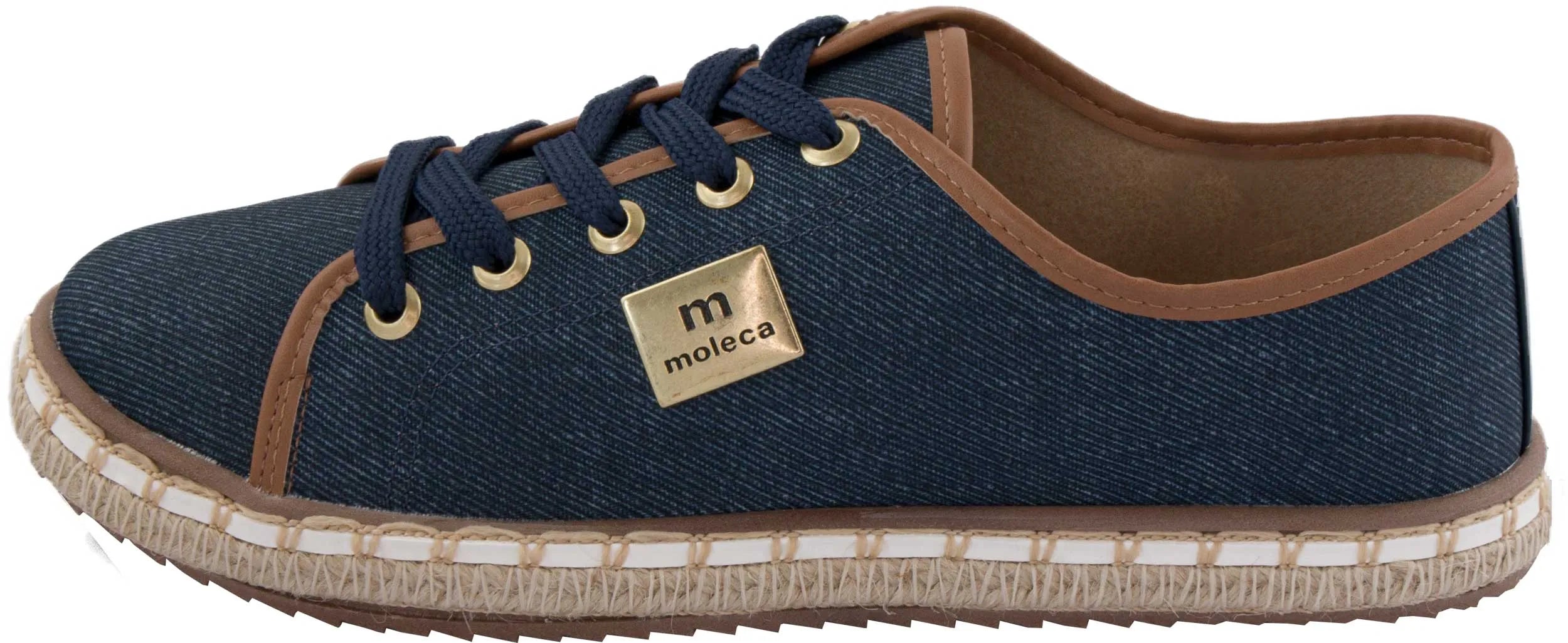 Women's Shoes Moleca Tecido Denim Blue