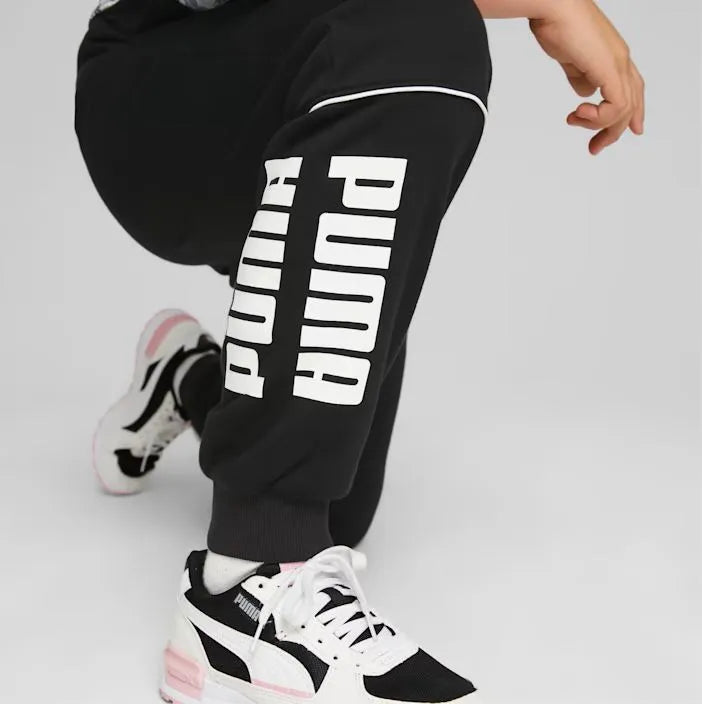 Kinder-Trainingsanzug Puma Power Colorblock Pant Jr Schwarz
