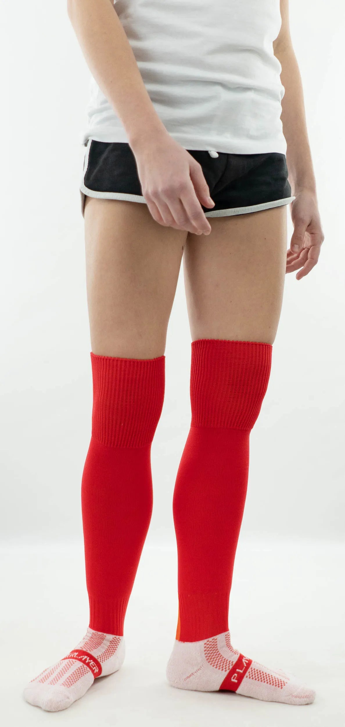 Meias até o joelho playerlayer adulto vermelho escarlate 39-45