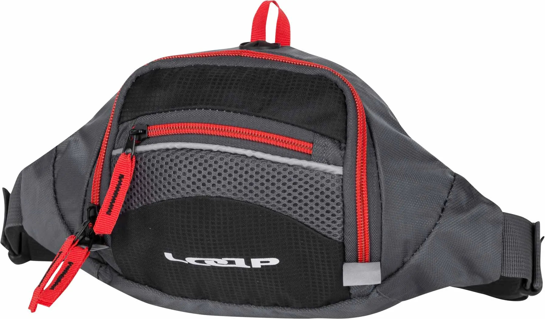 Sac banane unisexe Loap Tula noir-rouge Noir