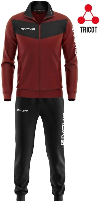Sportszett Givova Visa Triacetato bordó/fekete
