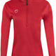 Felpa Playerlayer 1/4 Zip da donna Rosso Scarlatto