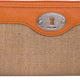 Women's Wallet Fossil Wmns Leather Wallet Key-per Zip Clutch Canvas Orange