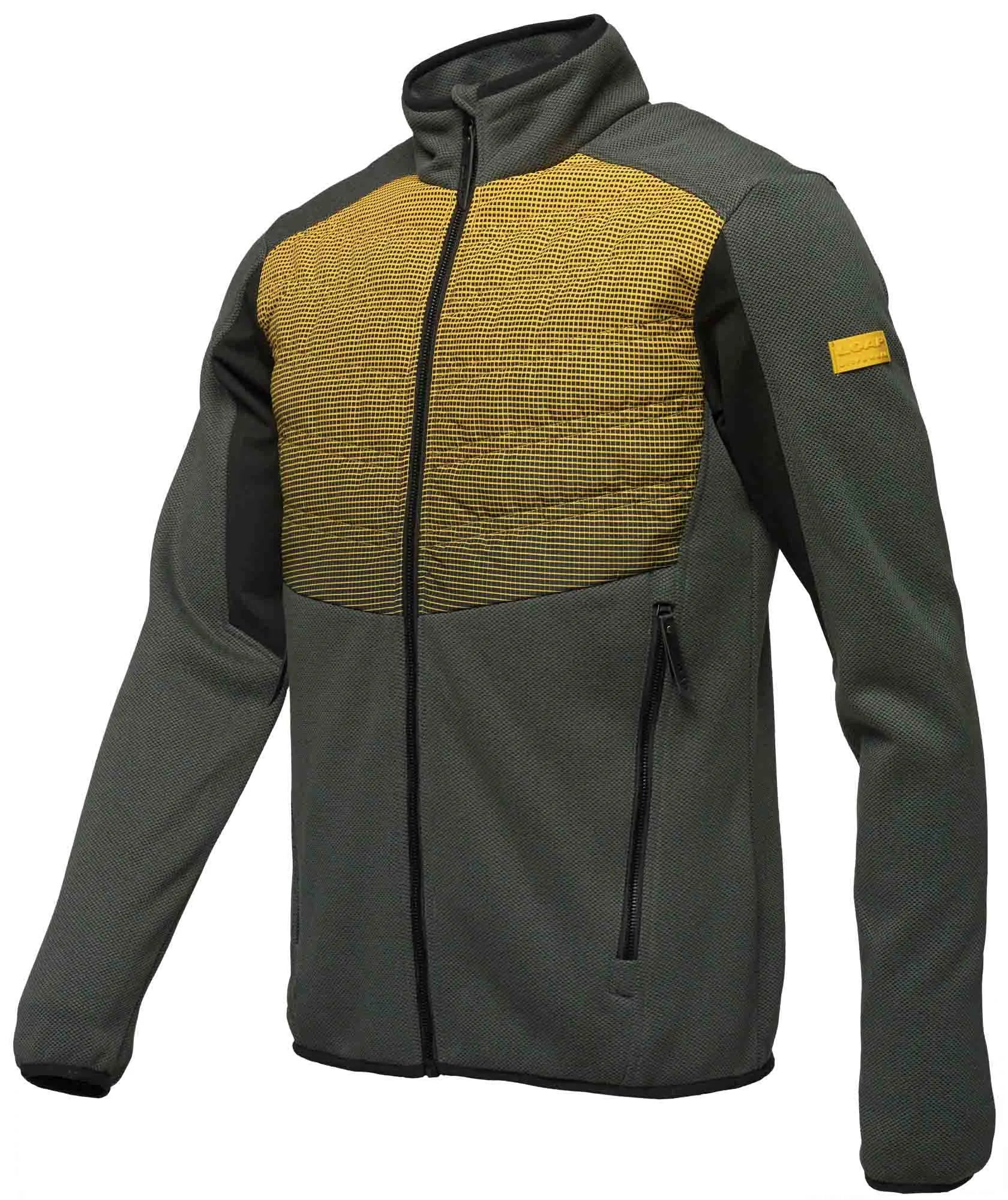 Pánský sportovní svetr Loap Gandalf Šedo-žlutá Šedá