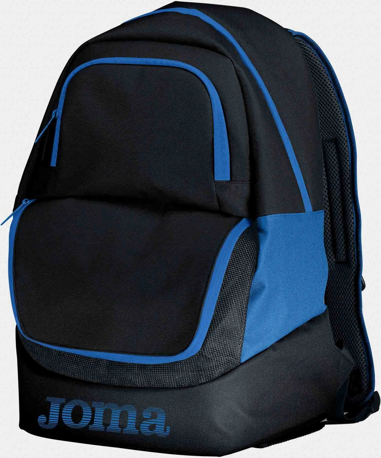 Joma Diamond II Backpack Black-Blue: Durável e espaçoso