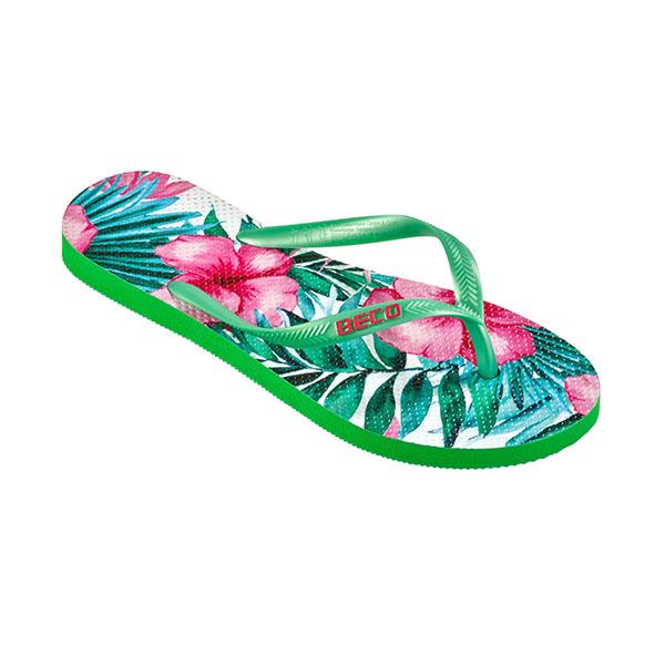Beco Women's Flip-flops | Green/multi Color