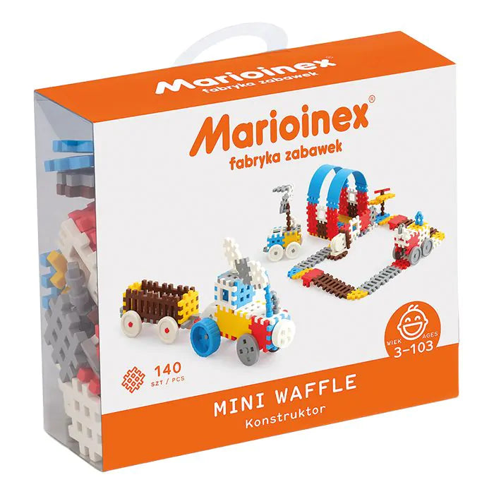 Мини вафла Marioinex - Конструктор 140 бр Син