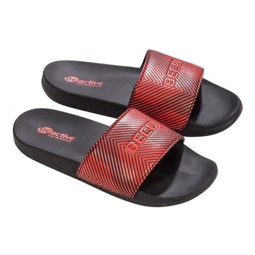 Beco Unisex Slides | Red/black
