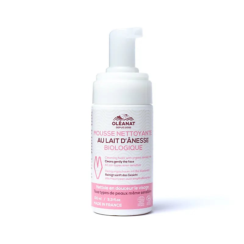 Oléanat Gezichtsreiniger Schuim met biologische ezelinnenmelk - 100 ml