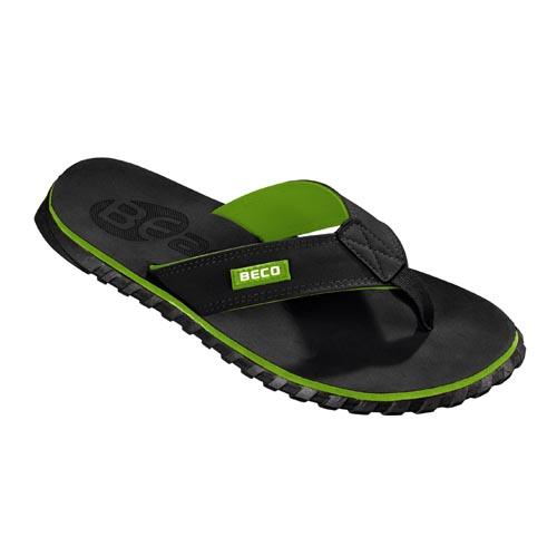 Beco Herren Flip-Flops | Grün/Schwarz