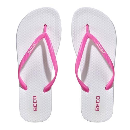Beco Damesslippers Sunshine | Wit/roze