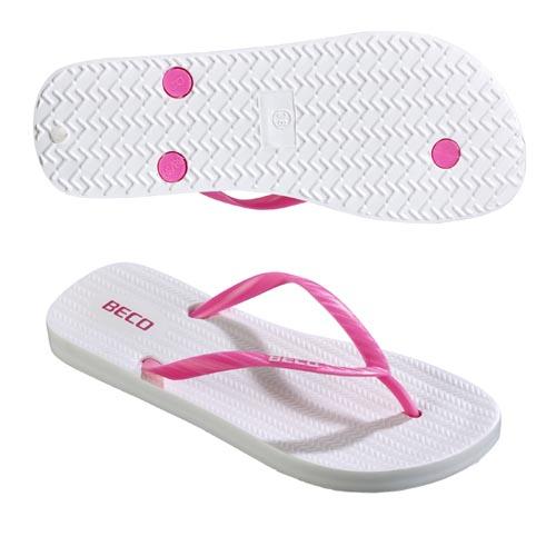Beco Damesslippers Sunshine | Wit/roze