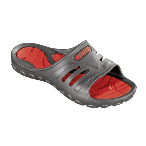 Beco Slippers | Grey/red