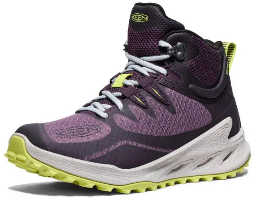 Women's Shoes Keen Wmns Zionic Mid Wp Black Plum/daiquirri Green Purple