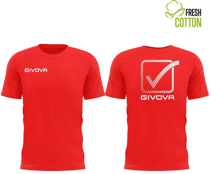T-shirt in cotone givova cubo rosso rosso s