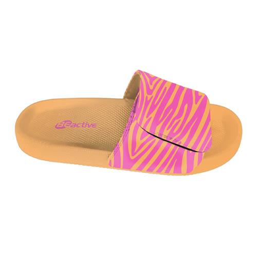 Beco Női Slides Zebra Vibes | Narancssárga/rózsaszín