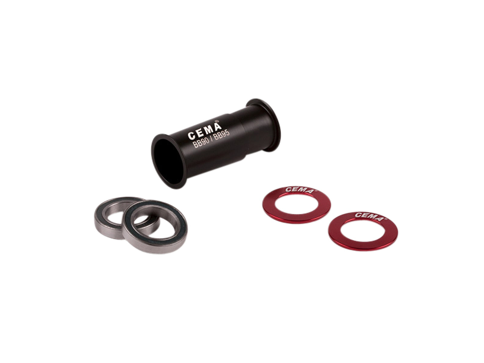 Cema Bottom Bracket Bb90-bb95 Black-red