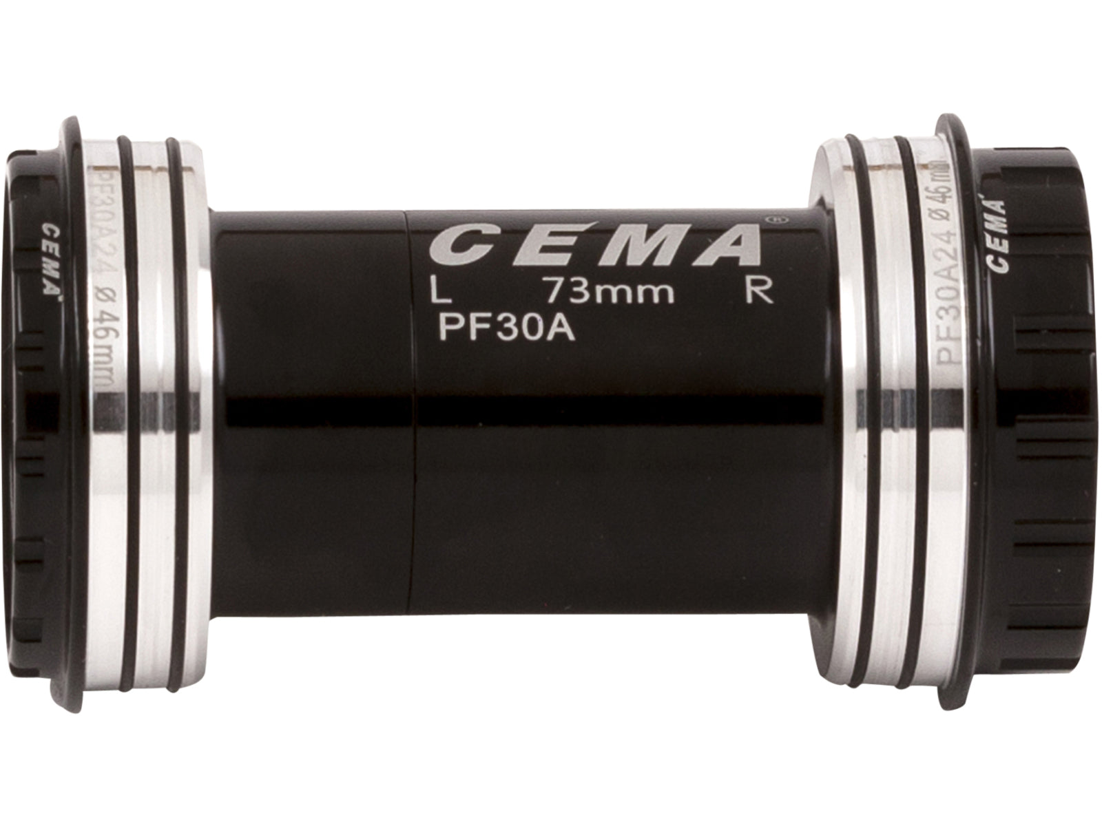 Cema Bottom Bracket Pf30a Cannondale Asymmetric Interlock Black