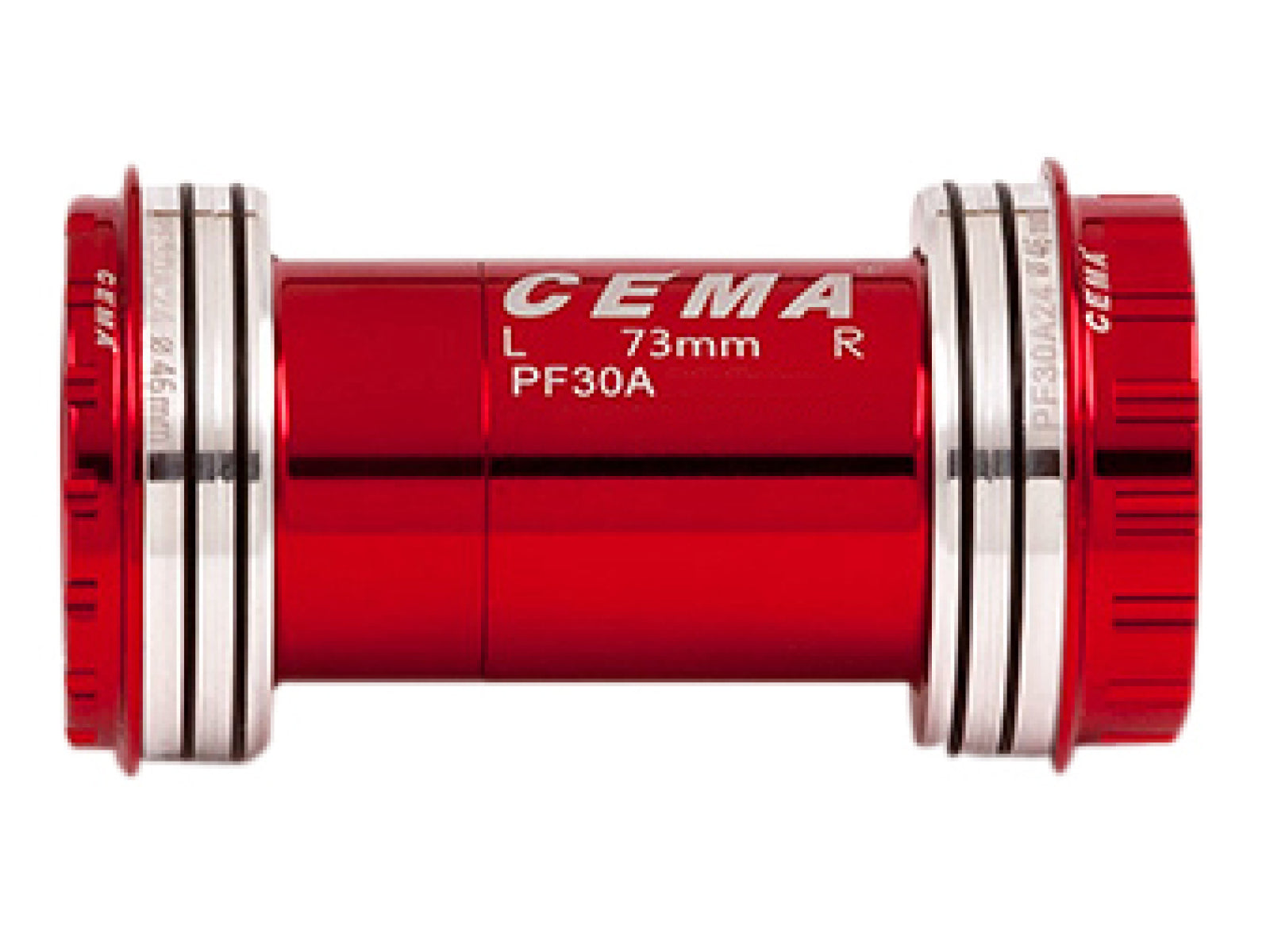Cema Bottom Bracket Pf30a Cannondale Asymmetric Interlock Red