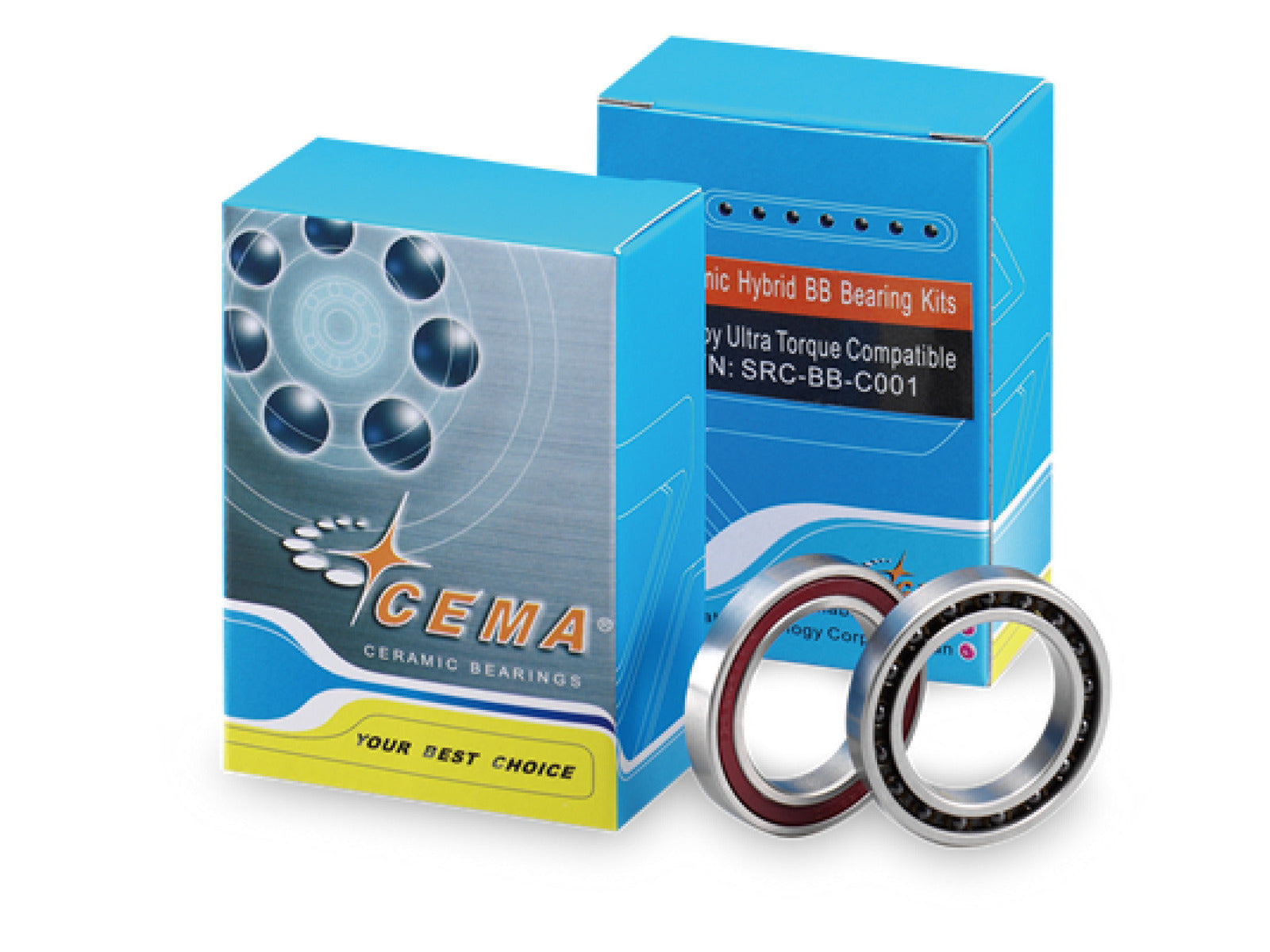 Cema Replacement Bearing Kit For Cema Bottom Brackets Silver-black