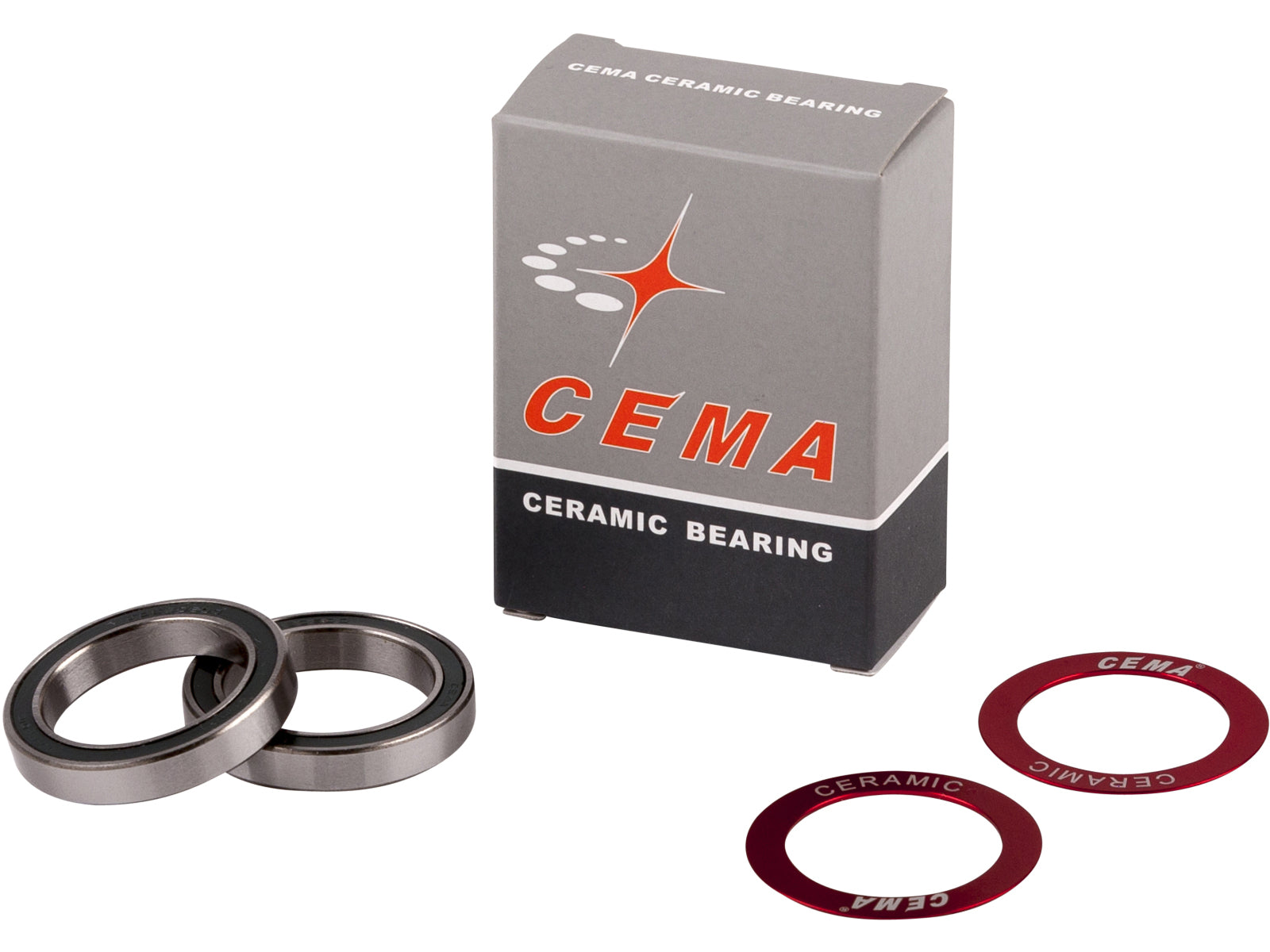Cema Replacement Bearing Kit For Cema Bottom Brackets Red