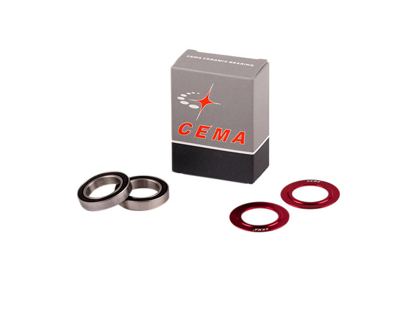 Cema Replacement Bearing Kit For Cema Bottom Brackets Red